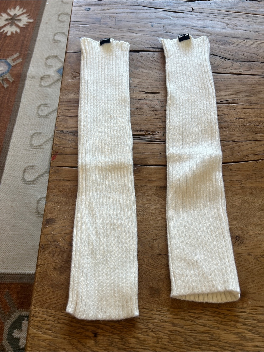 Off White cream leg warmers like new dance super soft cute by watame